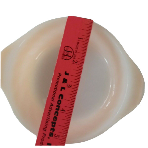 Vintage Anchor Hocking Fire King Mini Casserole Dish Milk Glass Peach Lustre - Picture 4 of 10